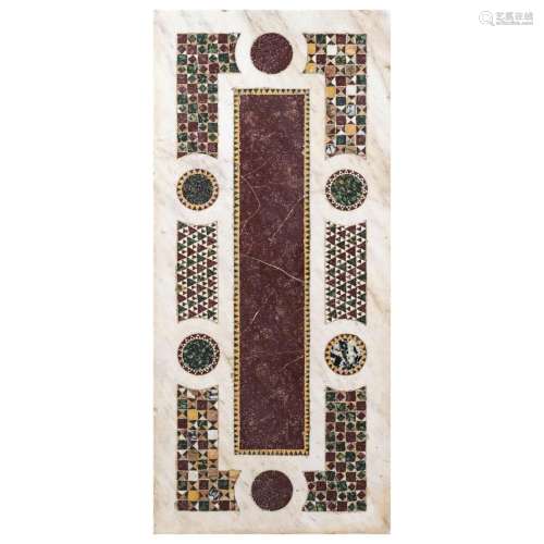 Polychrome marble Cosmatesque top