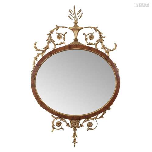 Wood and gilded wood mirror