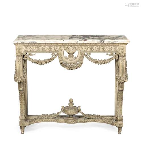 Lacquered wood console