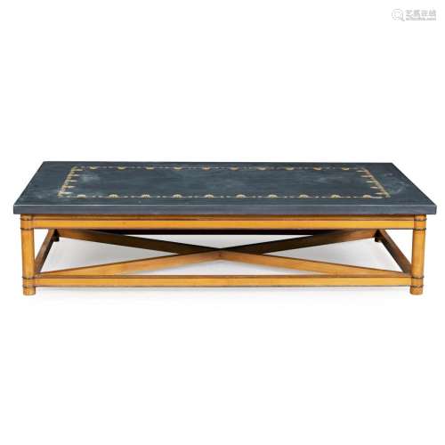 Cherry wood and marble Coffee table