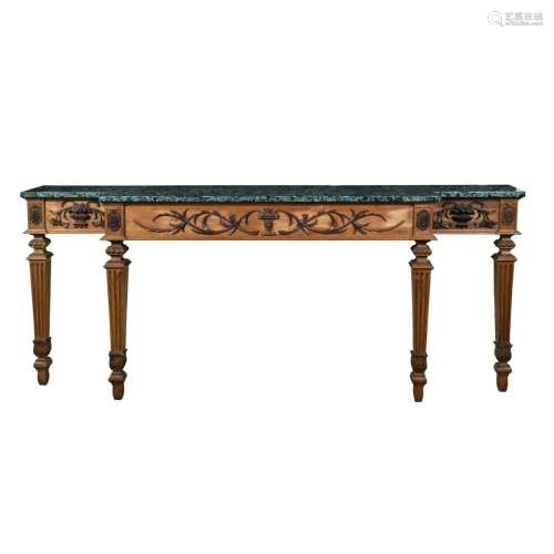 Wood and marble console