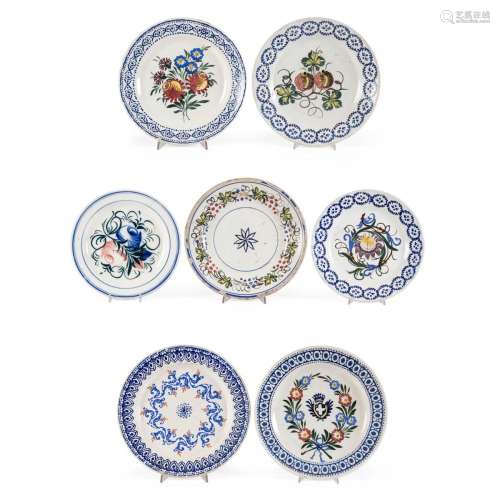Majolica plate collection (7)