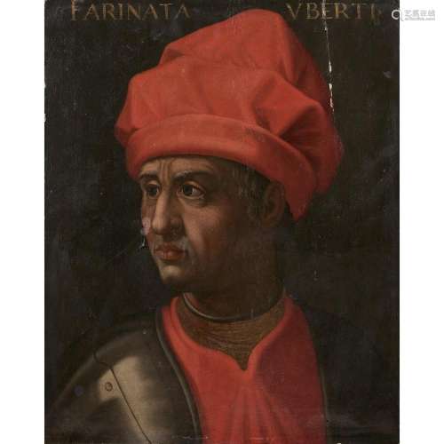 ÉCOLE FLORENTINE VERS 1600 Portrait de Farinata degli Uberti...
