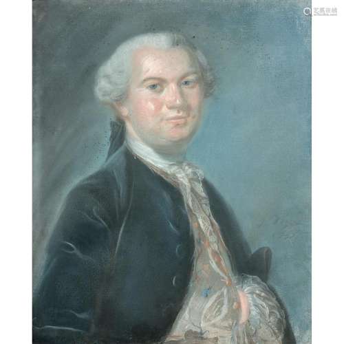LOUIS VIGEE (PARIS 1715-1767) Portrait présumé de Monsieur C...