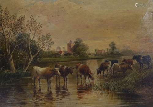 After William Sidney Cooper R.A., oil on card, Near Canterbu...