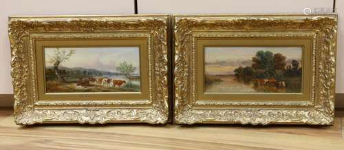 Edward Charles Williams (1807-1881), pair of oils on canvas,...