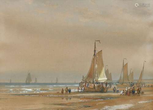 Lodewijk Johannes Kleijn (1817-1897), watercolour, Dutch fis...