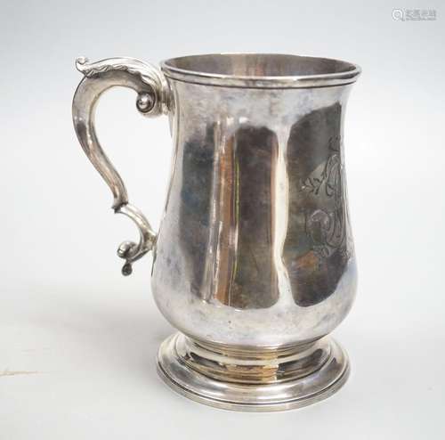 A George III silver baluster mug, with later engraved monogr...