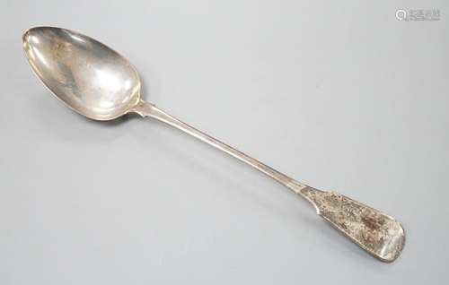 A George III silver fiddle pattern basting spoon, William Se...