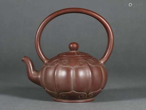 Zisha Tea Pot with Loop Handle