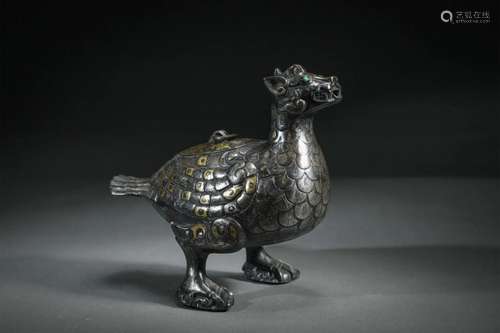 Bronze Duck-Form Censer