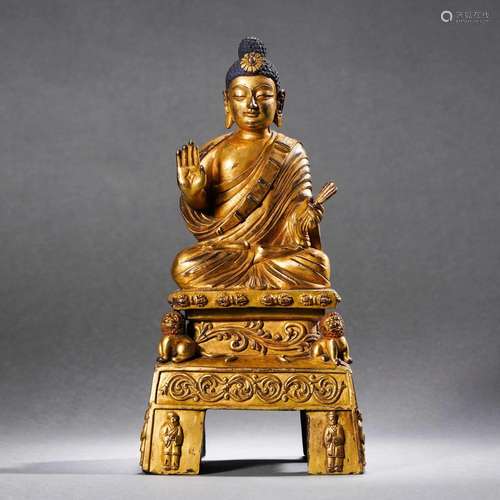 Gilt Bronze Figure of Maitreya