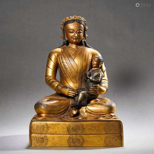 Gilt Bronze Figure of Princess Wencheng