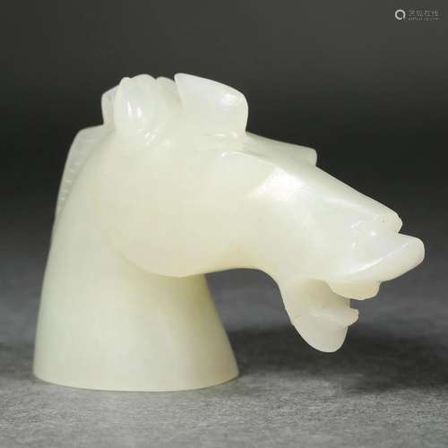 Carved White Jade Horse