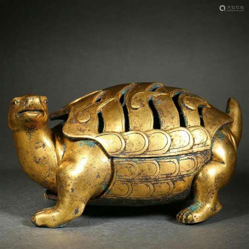 Gilt Bronze Turtle-Form Censer