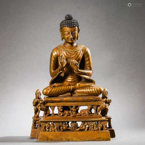 Gilt Bronze Figure of Shakyamuni