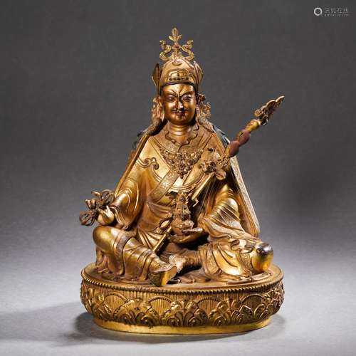 Gilt Bronze Figure of Padma Sambhava