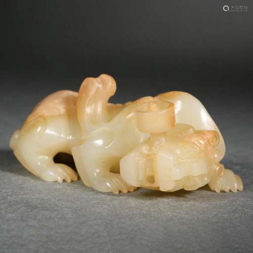 Carved Jade Beast Ornament