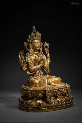 Gilt Bronze Figure of Buddha