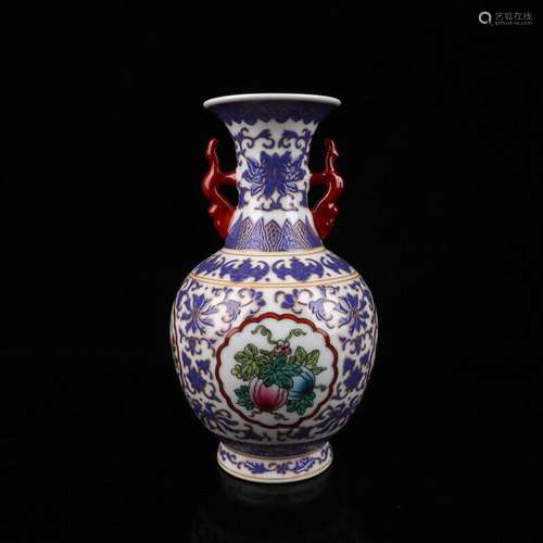 Chinese Enamel Porcelain Handmade Exquisite Vase 41053