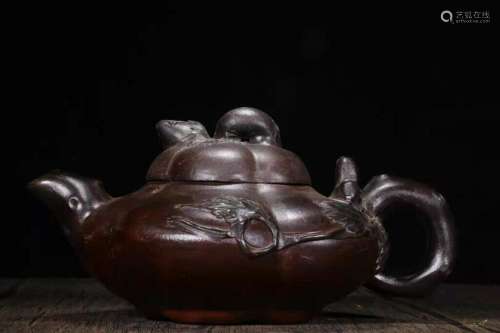 Chinese Yixing Zisha Clay Handmade Exquisite Teapot 52602