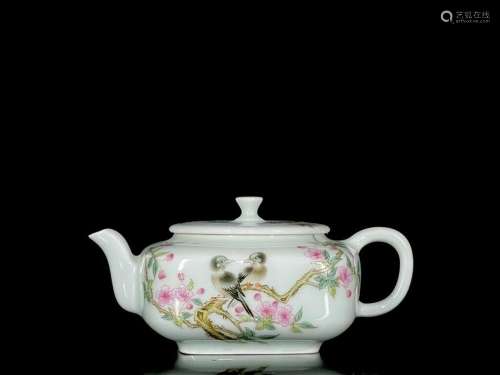 Chinese Enamel Porcelain Handmade Exquisite Teapots 46612