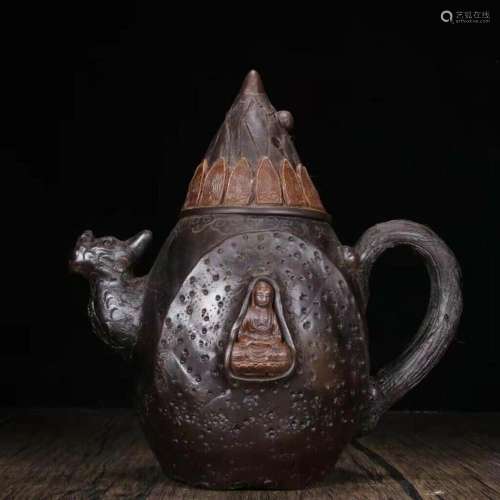 Chinese Yixing Zisha Clay Handmade Exquisite Teapot 65611