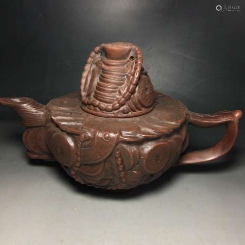 Chinese Yixing Zisha Handmade Exquisite Teapot 28122