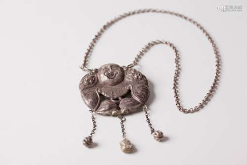 Old Antique Chinese Jewelry Handmade Buddha Pendant Necklace...