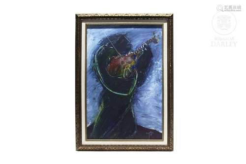 Juan Ripollés (1932) "Violinist", 1997.