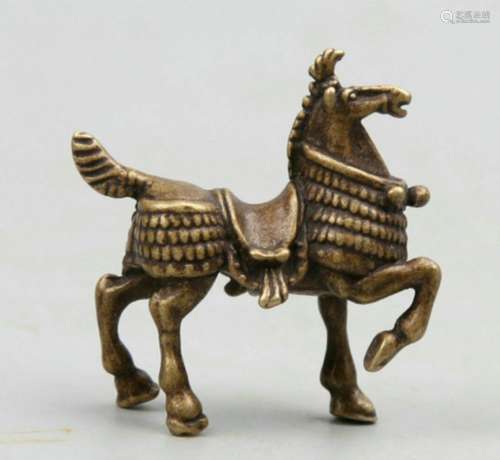 1.5" Collection Curio Chinese Bronze Zodiac Likable Ani...