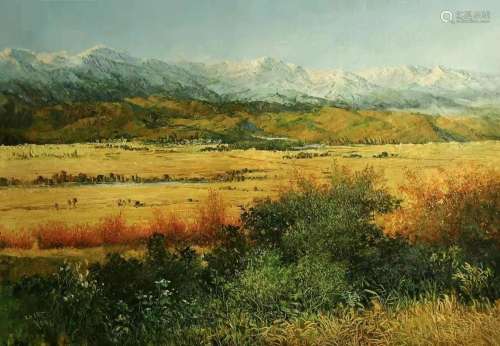 A Korean Oil Painting Signed Kim Seng-yong
