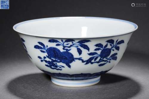 A Blue and White Three Abundances Bowl