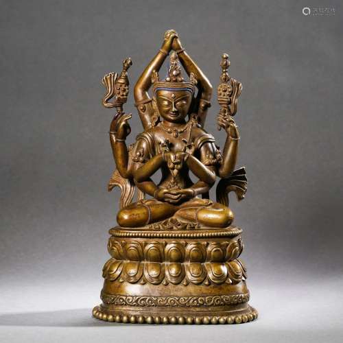 A Bronze-gilt Seated Buddha