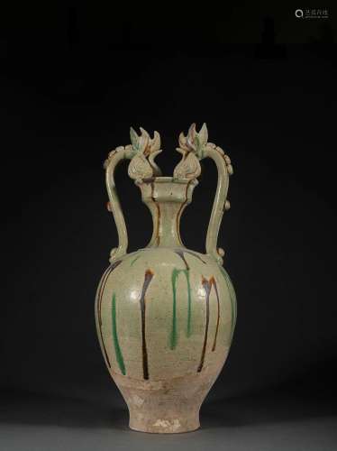 A Sancai Glazed Pottery Amphora