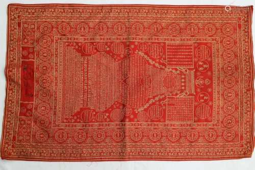 A Red Ground Sutra Cloth