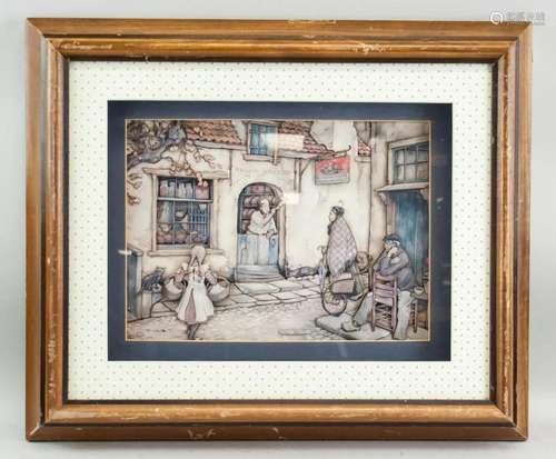 Dutch 3D Art with Frame Anton Pieck