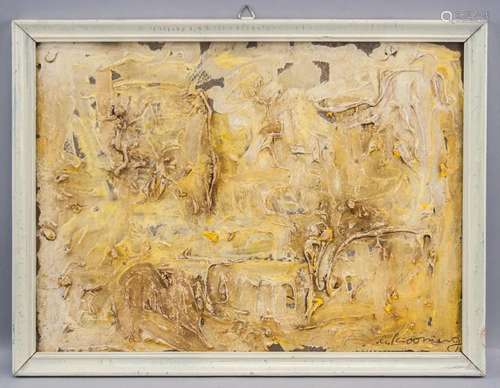 American Oil on Board Framed Signed de Kooning