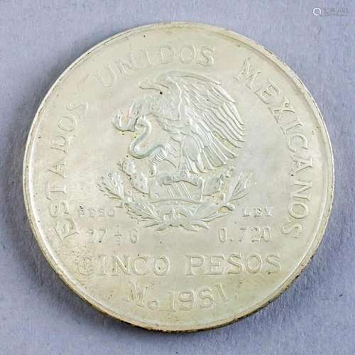 Mexican 5 Pesos 1951