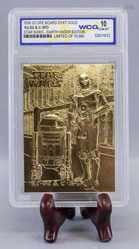 1996 Score Board 23kt Gold R2-D2 and C-3PO