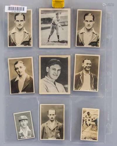 Lot of 9 1920 Sports Cards