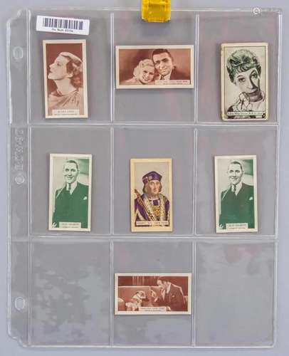 Lot of 7 Movie Star Cards