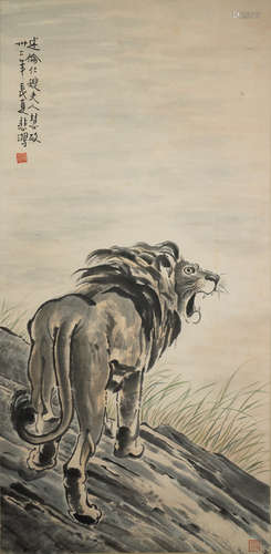 A CHINESE HORSE PAINTING,XU BEIHONG Mark