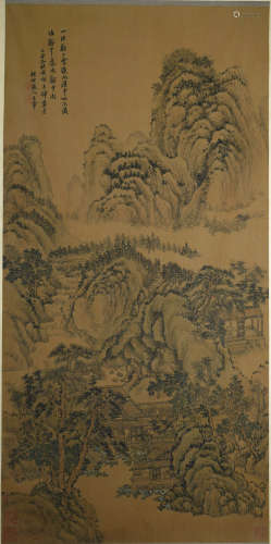 A CHINESE LANDSCAPE PAINTING, WANGHUI MARK