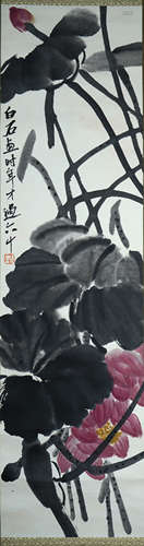 A CHINESE FLOWER PAINTING,QI BAISHI Mark