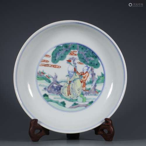 A QIANLONG DOUCAI DISH