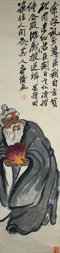 A CHINESE FIGURE PAINTING ,QI BAISHI Mark