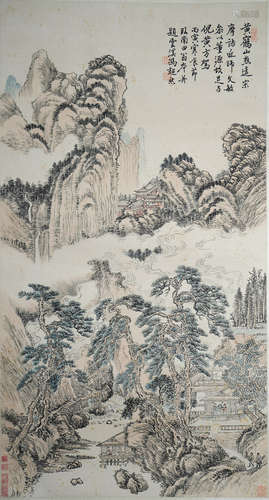 A CHINESE LANDSCAPE PAINTING,FENGCHAORAN Mark