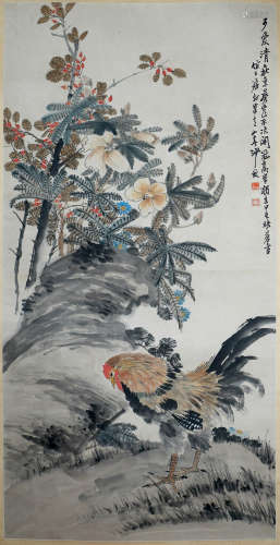 A  FLOWERS PAINTING,SHAYU Mark