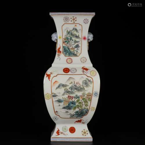 A  Qianlong  Square Vase